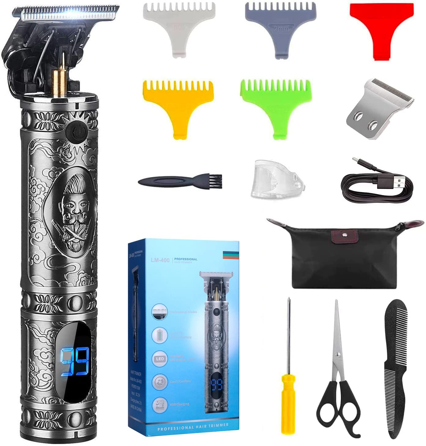 Hair Clippers for Men with Blade, Professional Hair Trimmer for Barber, T-Bla…