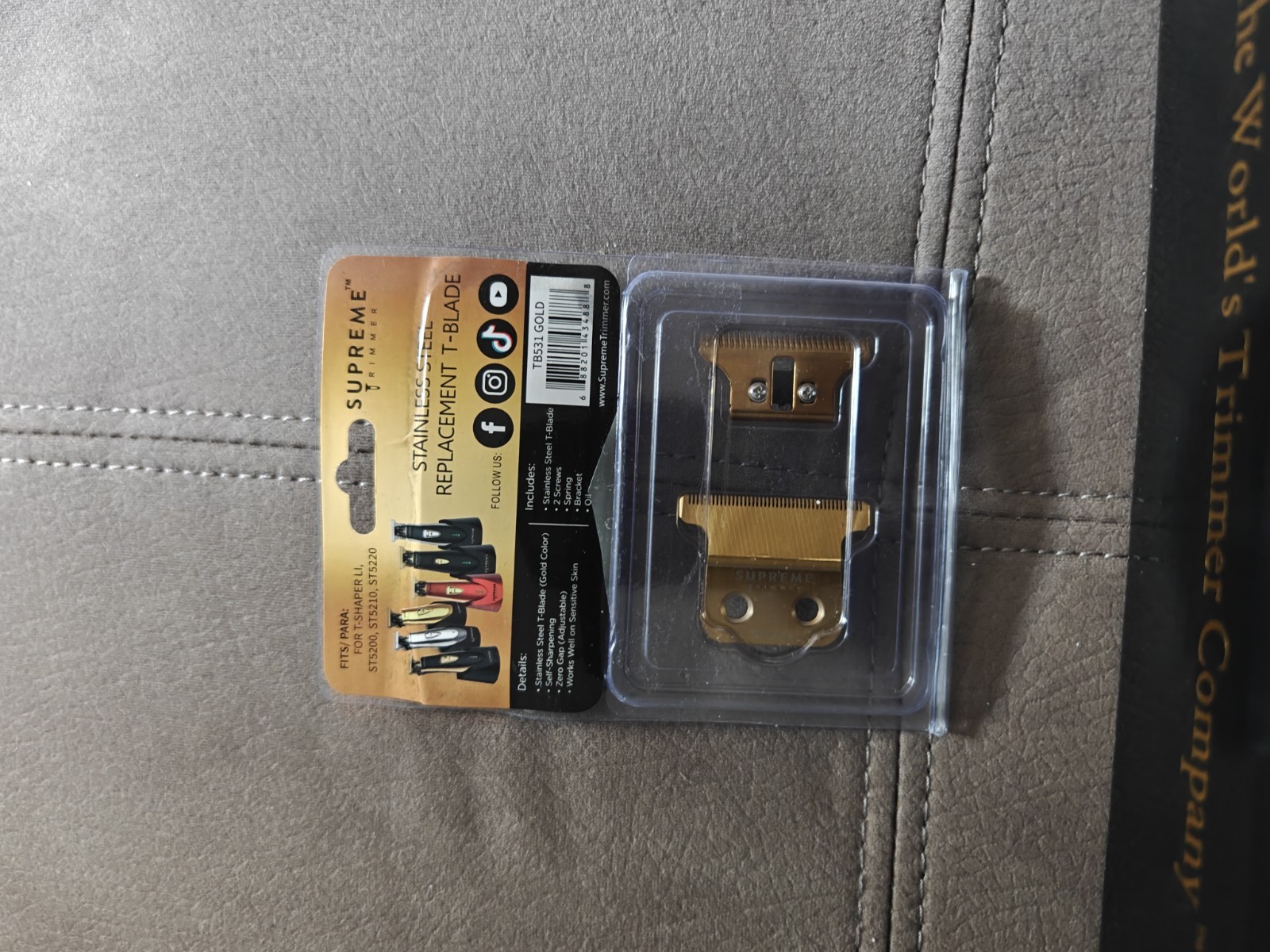 Supreme Trimmer T-Shaper Li Cordless Trimmer ST5220 Black/ Gold with extra blade