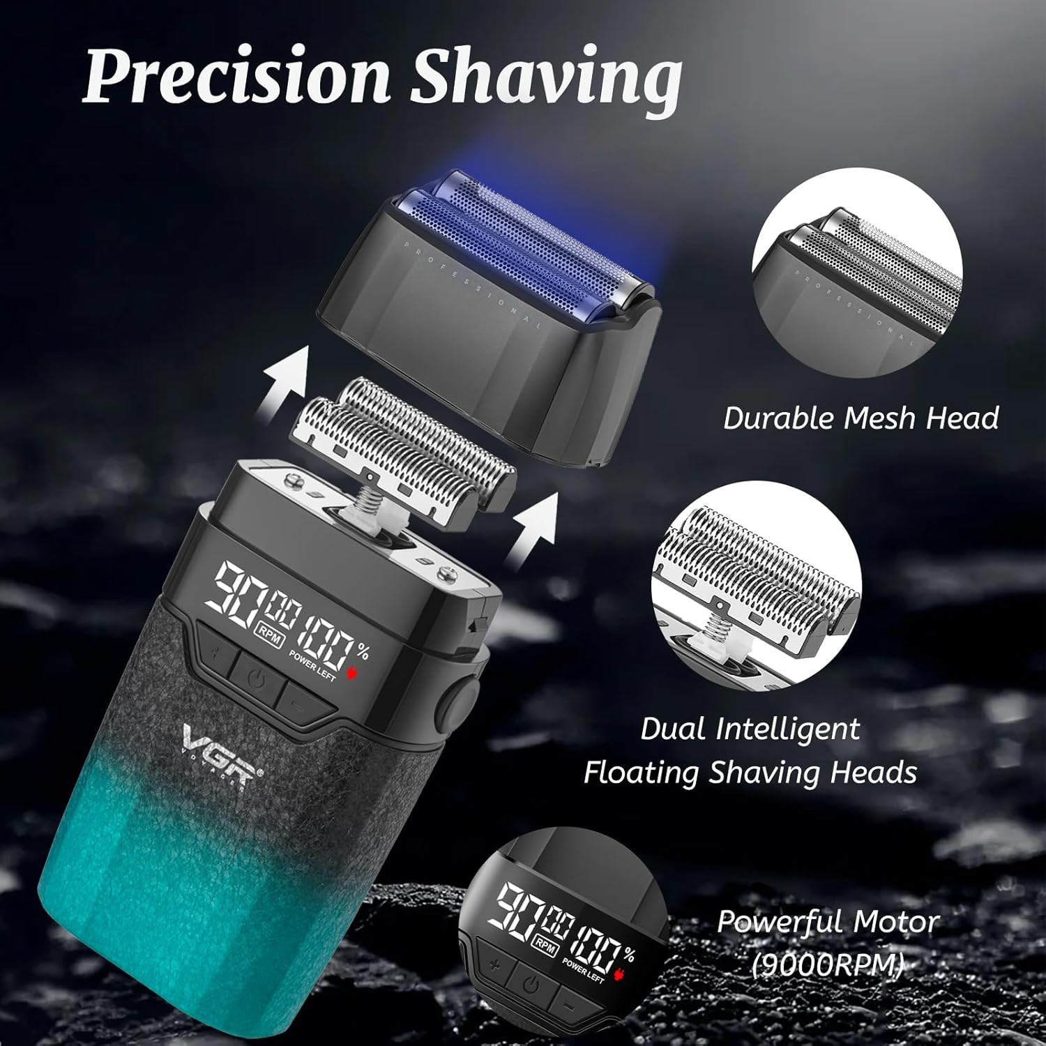 640S3 Professional 3 in 1 Hair Cutting Kit, 9000RPM Hair Clippers for Men Profes