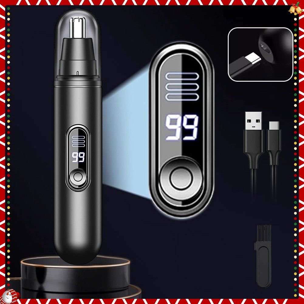 Rechargeable Ear & Nose Trimmer for Men Women- LED Display&Easy Clean Technology