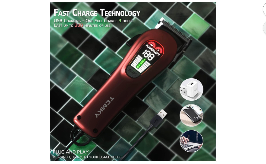 TCMKY Hair Clippers for Men Barber Clippers Rechargeable Hair Trimmer Kit | Prof