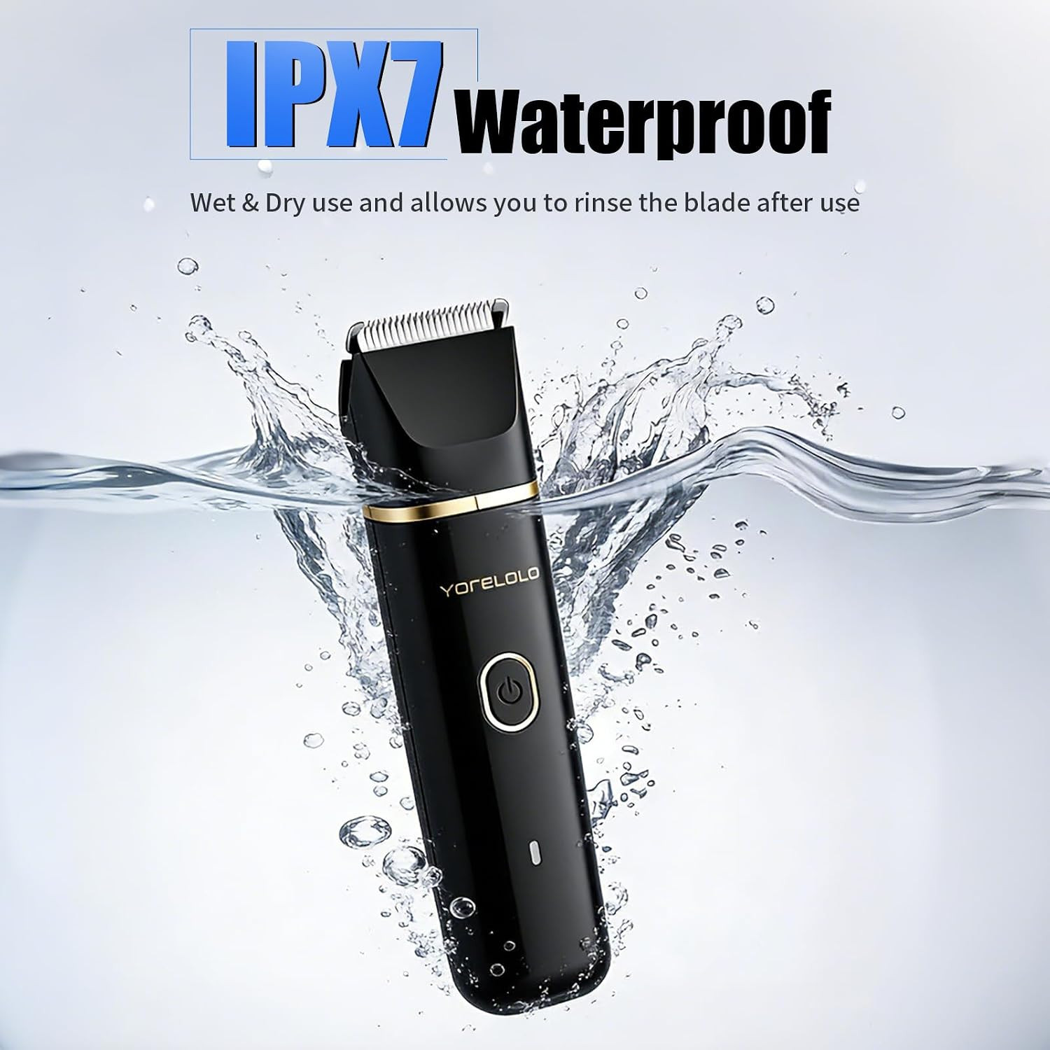 Manscape Body Hair Trimmer for Men, Waterproof Pubic Hair Trimmer with Ceramic B