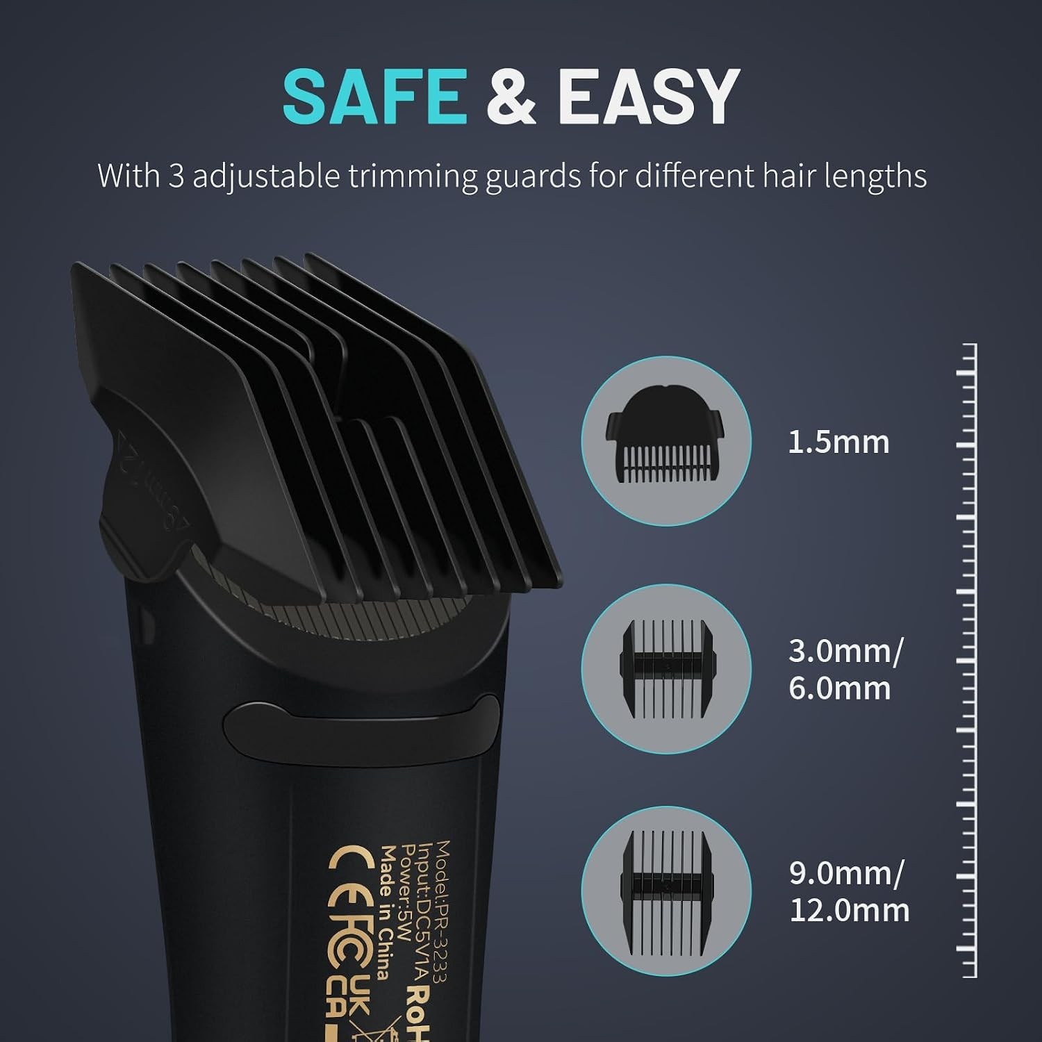 Manscape Body Hair Trimmer – Waterproof Pubic Hair Ball Trimmer, Ceramic Blade S