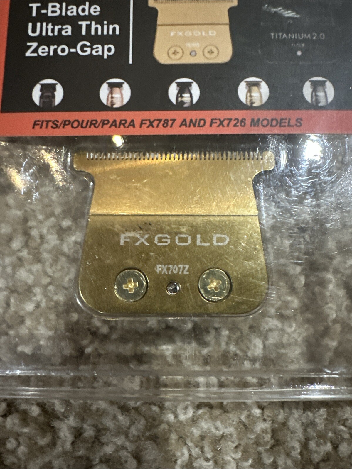 FX707 Series Gold T-Blade Ultra Thin Zero-Gap DLC Titanium 2.0 Fits FX787 FX726