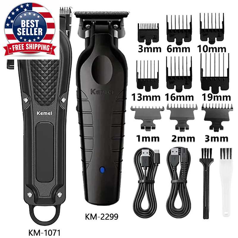 Hair Clipper Km-1071 Km-2299 Km-2024 UBS Rechargeable Cordless Beard Trimmer Pow