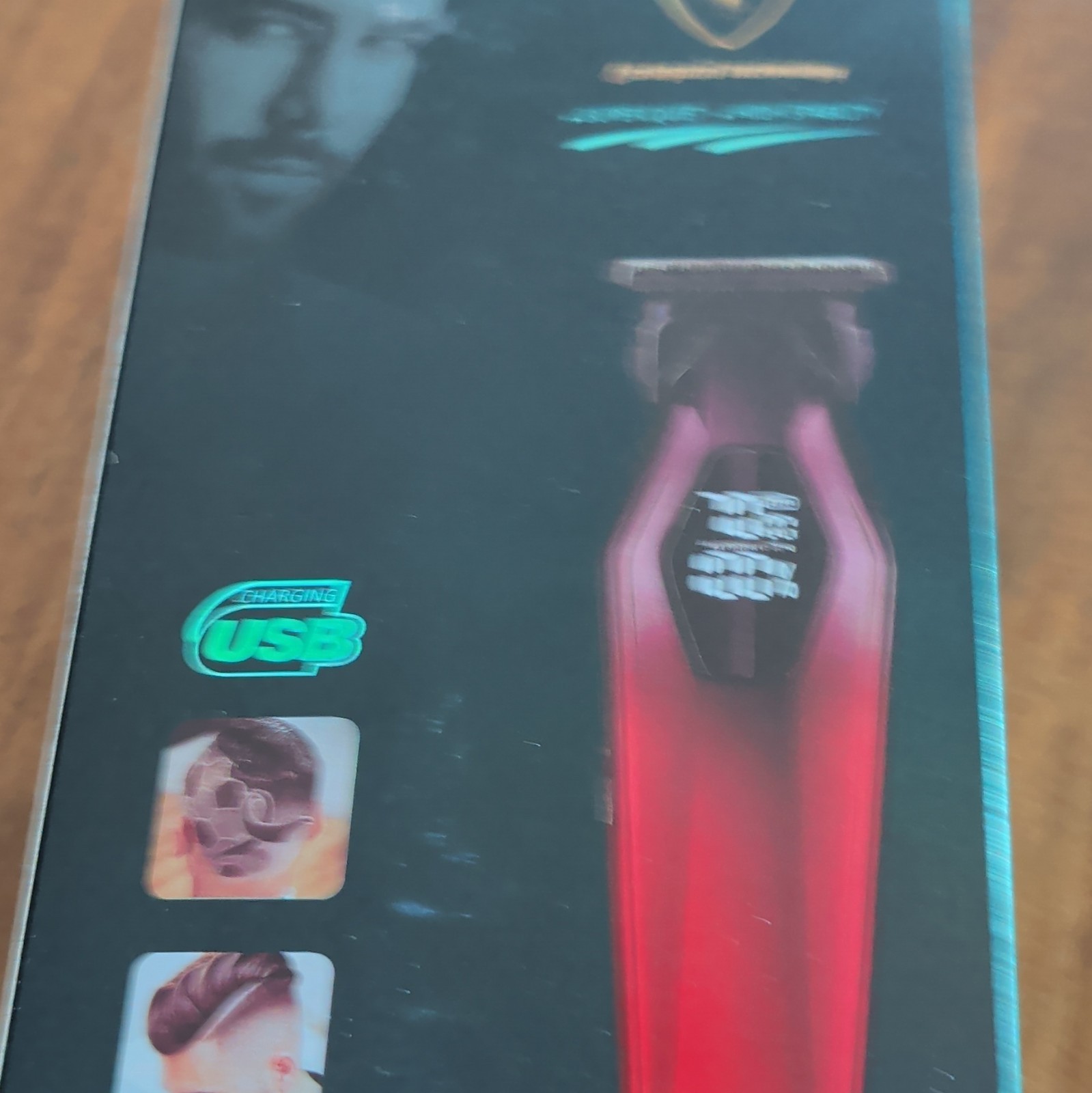 Model 810-3 Men’s Head Trimmer Red T-Blade, 1 Head, USB Charging Quick Charge