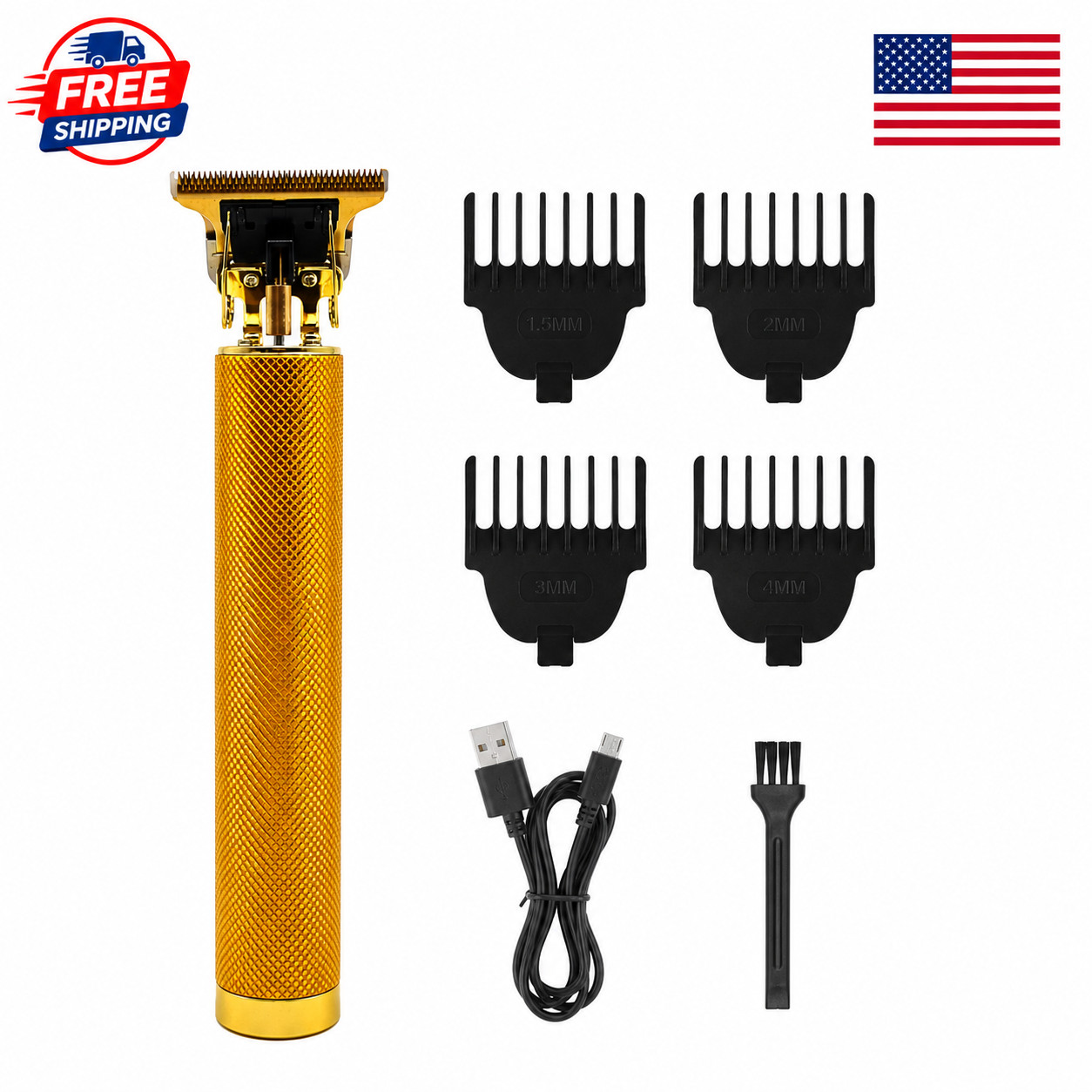 Vintage T9 Barbeador Gold Beard Hair Trimmer Cutter Machine for Men