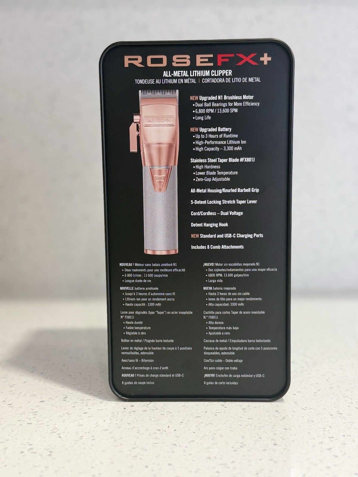 BaBylissPRO RoseFX+ All-Metal Lithium Clipper – FX801J New
