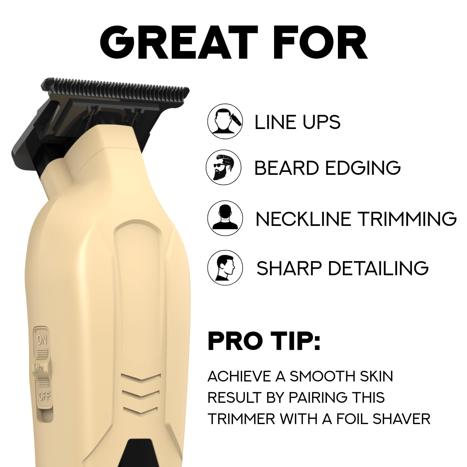 Supreme Trimmer Vader Lite ST3700 Professional Barber Trimmer – Ultra Sharp Z…