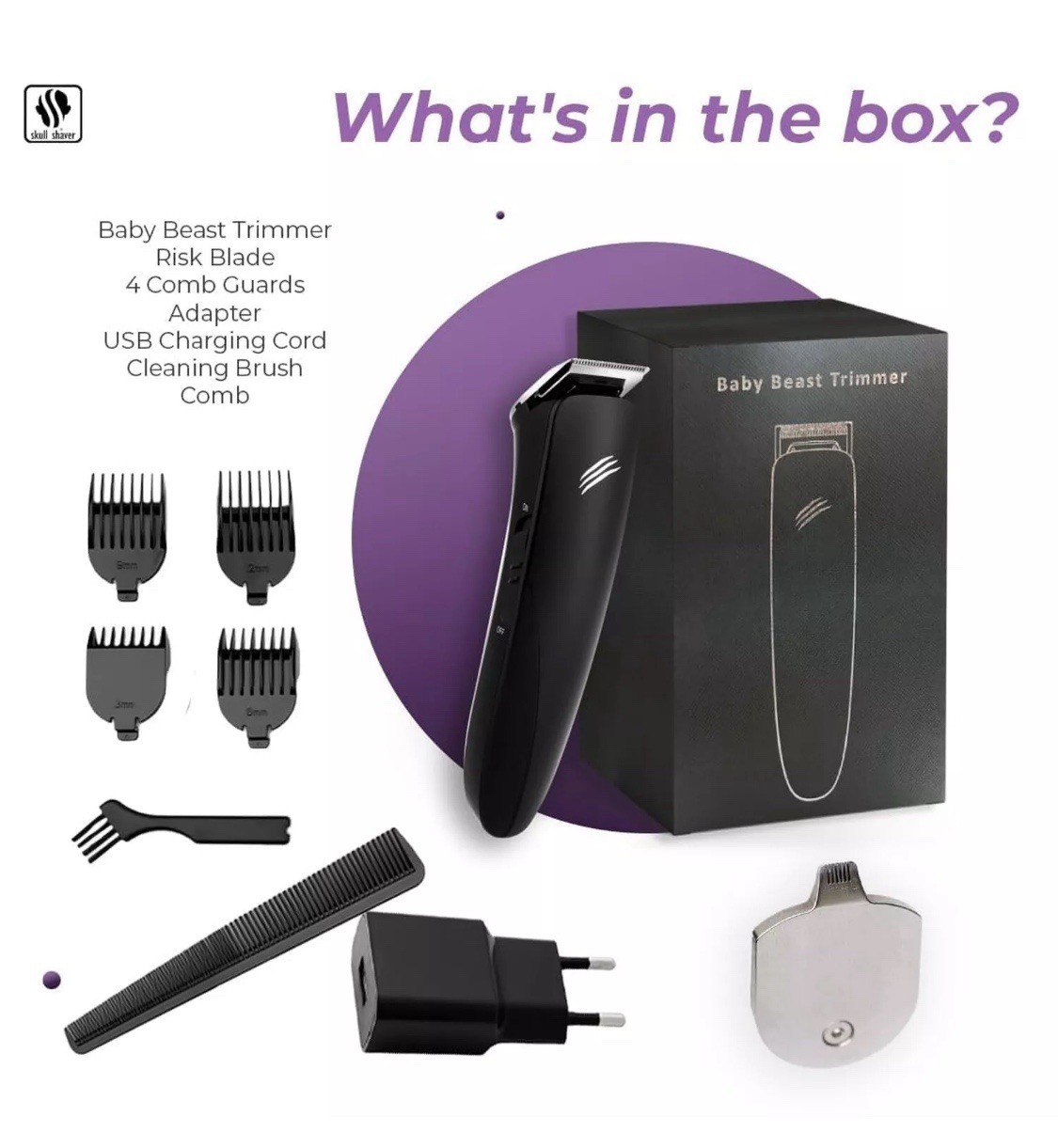 Skull Shaver Baby Beast Trimmer: Ultimate Cordless Hair & Beard Trimmer with …