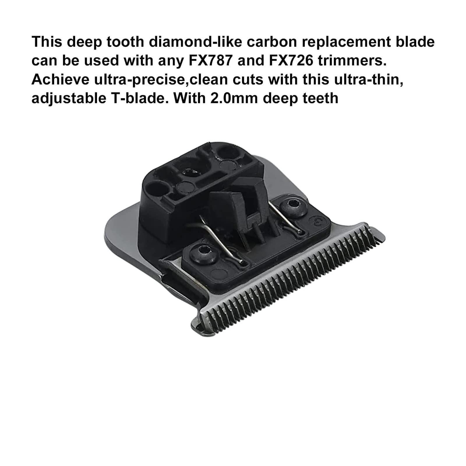 FX707Z Replacement DLC 2.0 Trimmer Blade Compatible with BaByliss FX787 Black