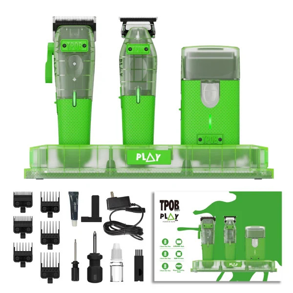 TPOB PLAY Mini Transparent Green Bundle – Clipper Trimmer Shaver