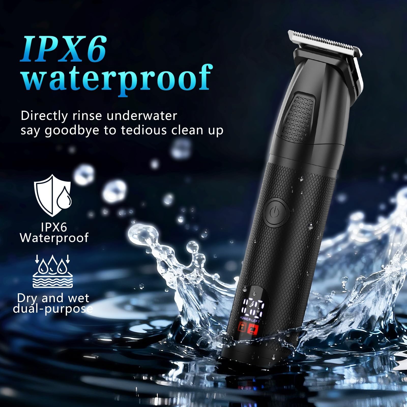 All-in-One Waterproof Beard & Body Trimmer for Men, Grooming Kit, Hair Clippers