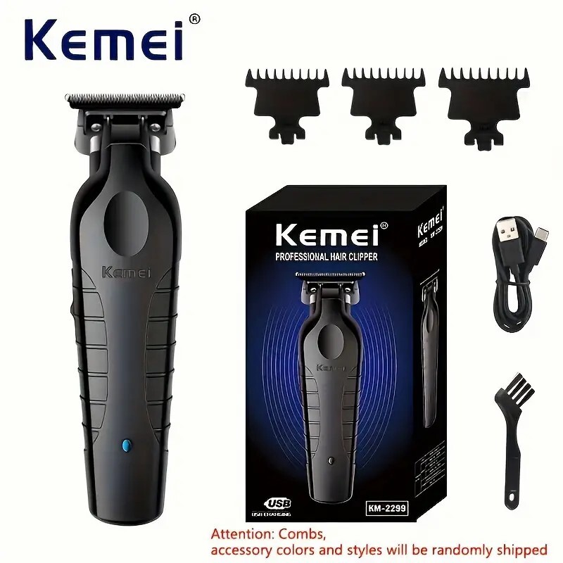 KEMEI KM-2299 Cordless 0mm Hair Trimmer Professional Electric Cutting Machine