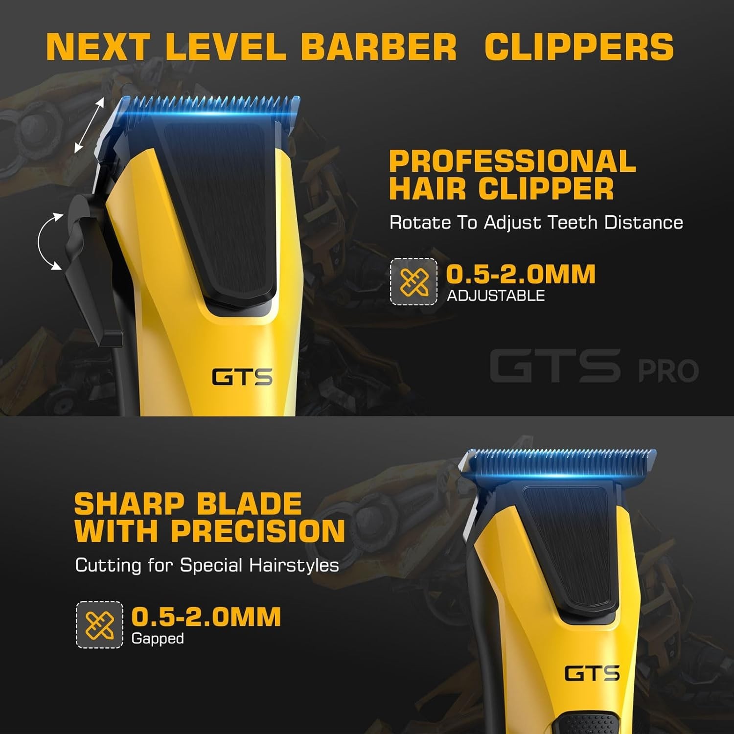 Professional Hair Clippers for Men,Professional Barber Clippers and Trimmer Set