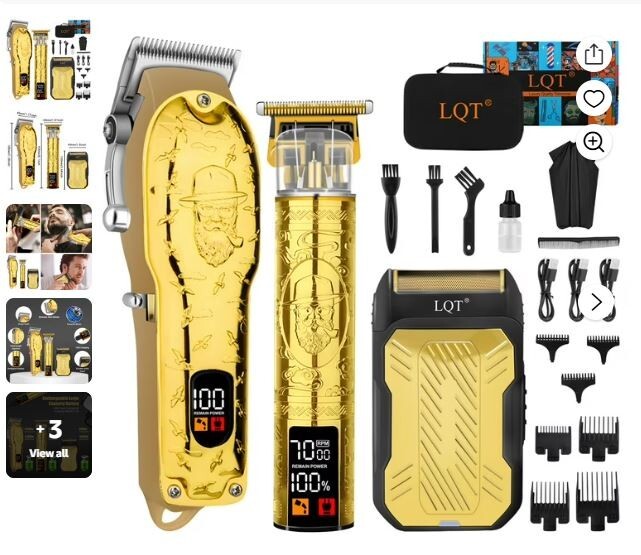 LQT Luxury Quality Trimmer All in one set With LED Display BRONZE- NEW