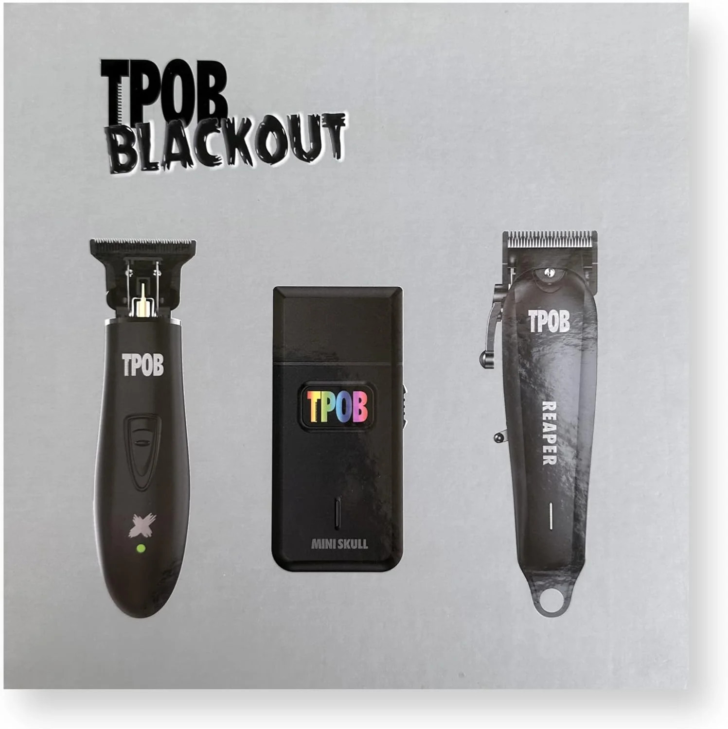 TPOB Slime 2 Black Clipper Trimmer Shaver Set Barber Hair Clippers