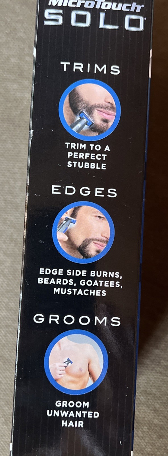 MicroTouch Solo Grooming Beard & Body Trimmer for Men Black New Sealed
