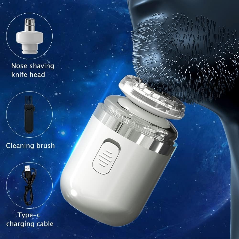2 in1 Mini Portable Electric Travel Shaver-for Men USB Rechargeable Shaver Razor