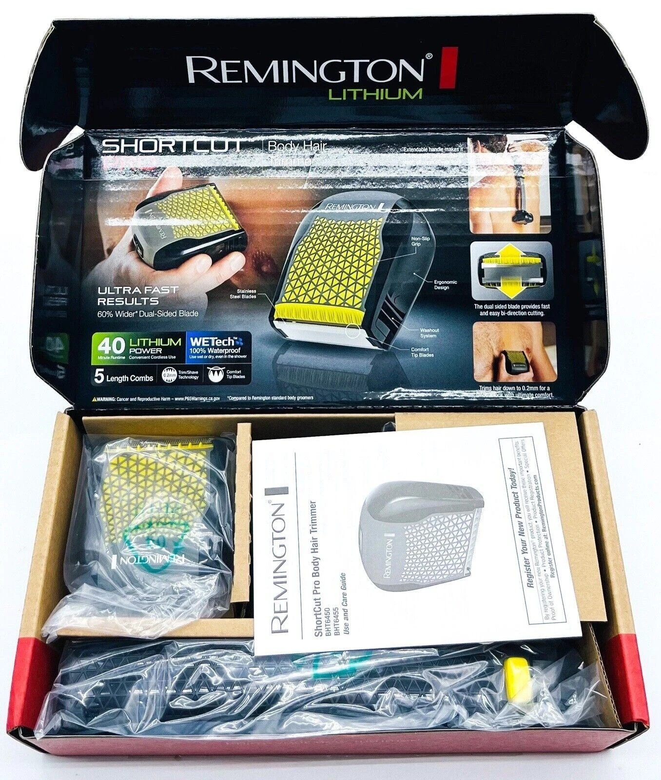 Remington BHT6455FF Shortcut Pro Body Groomer With Extendable Curved Handle NEW