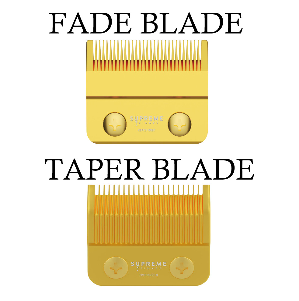 Supreme Trimmer Replacement Taper Blade CBT818 | for Clippers | Ceramic Gold