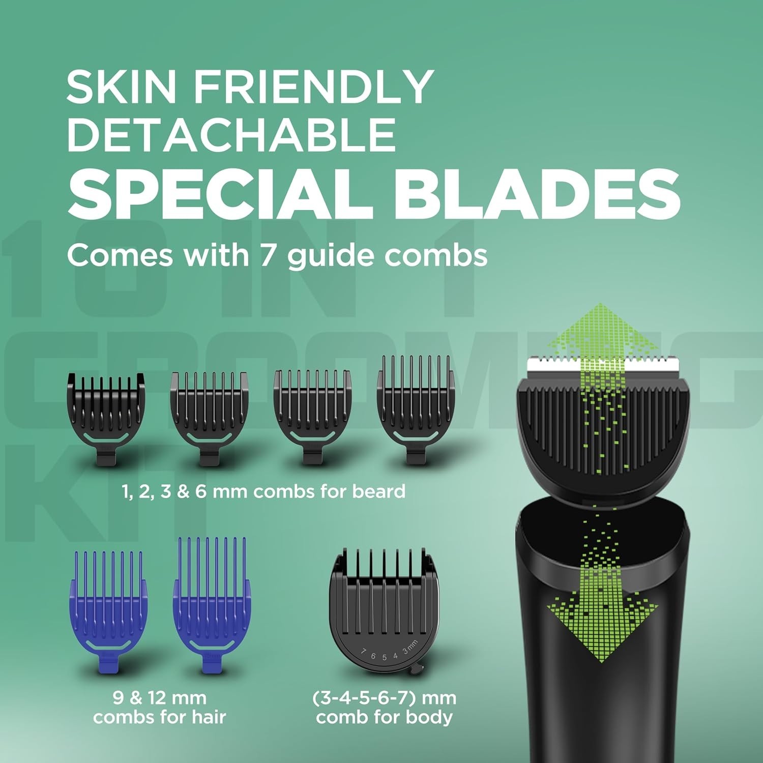 Havells 10 in 1 Digital Grooming Kit,GS6668,Black