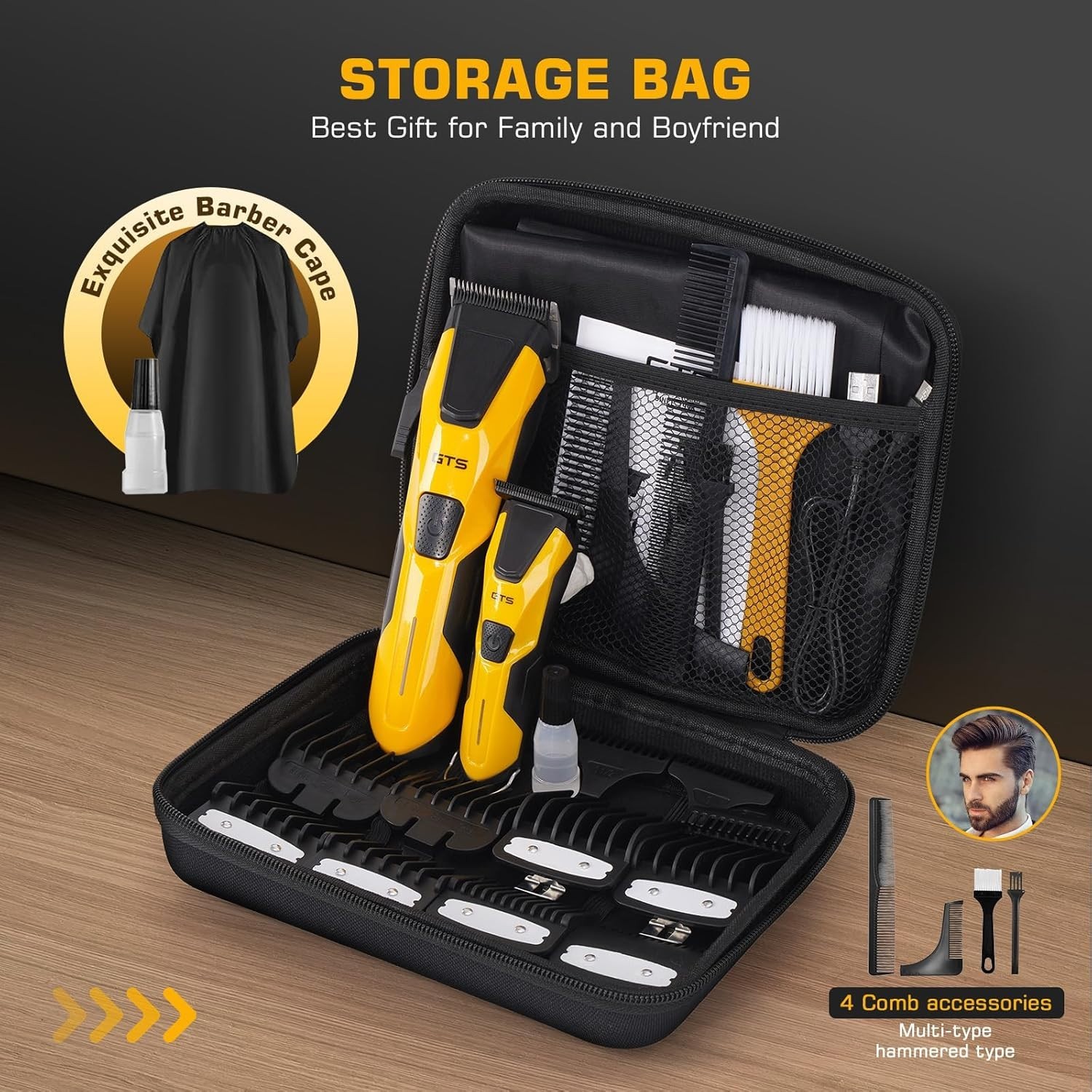 Professional Hair Clippers for Men,Professional Barber Clippers and Trimmer Set