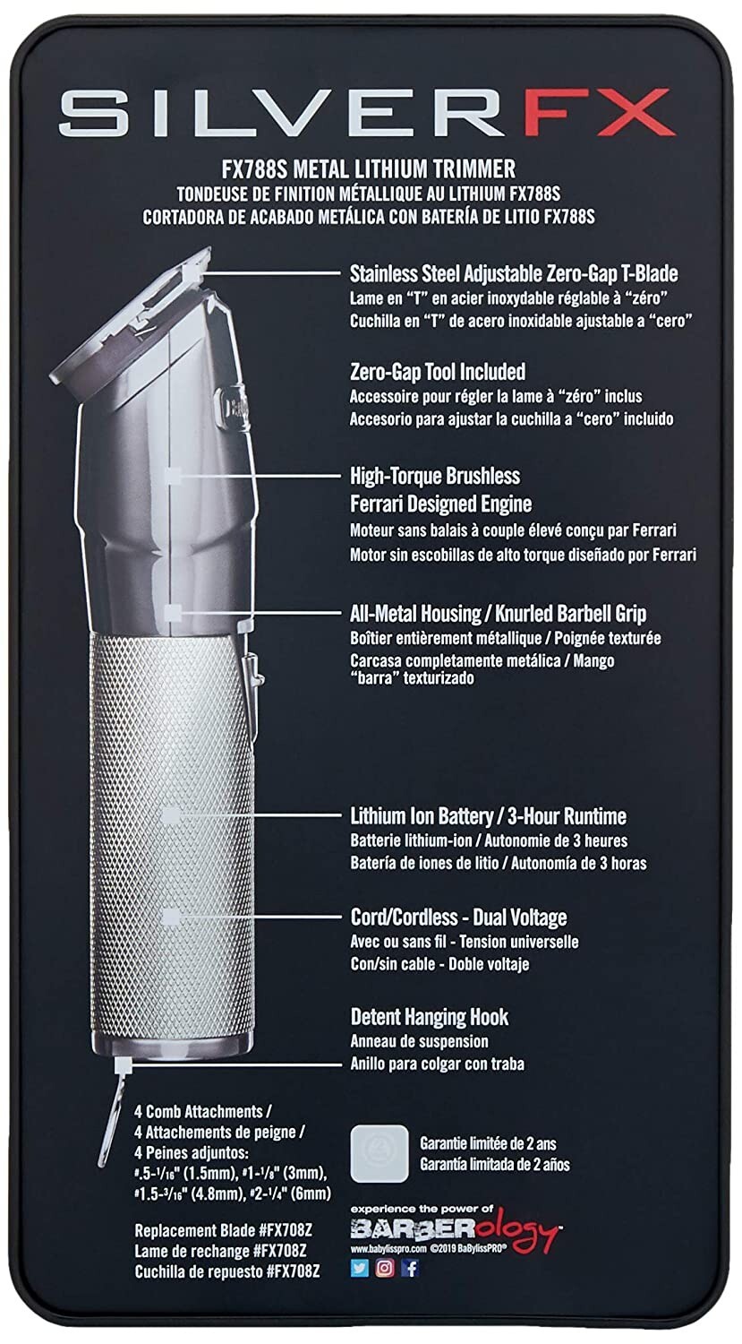 BaBylissPRO® SILVERFX Trimmer Item No. FX788S