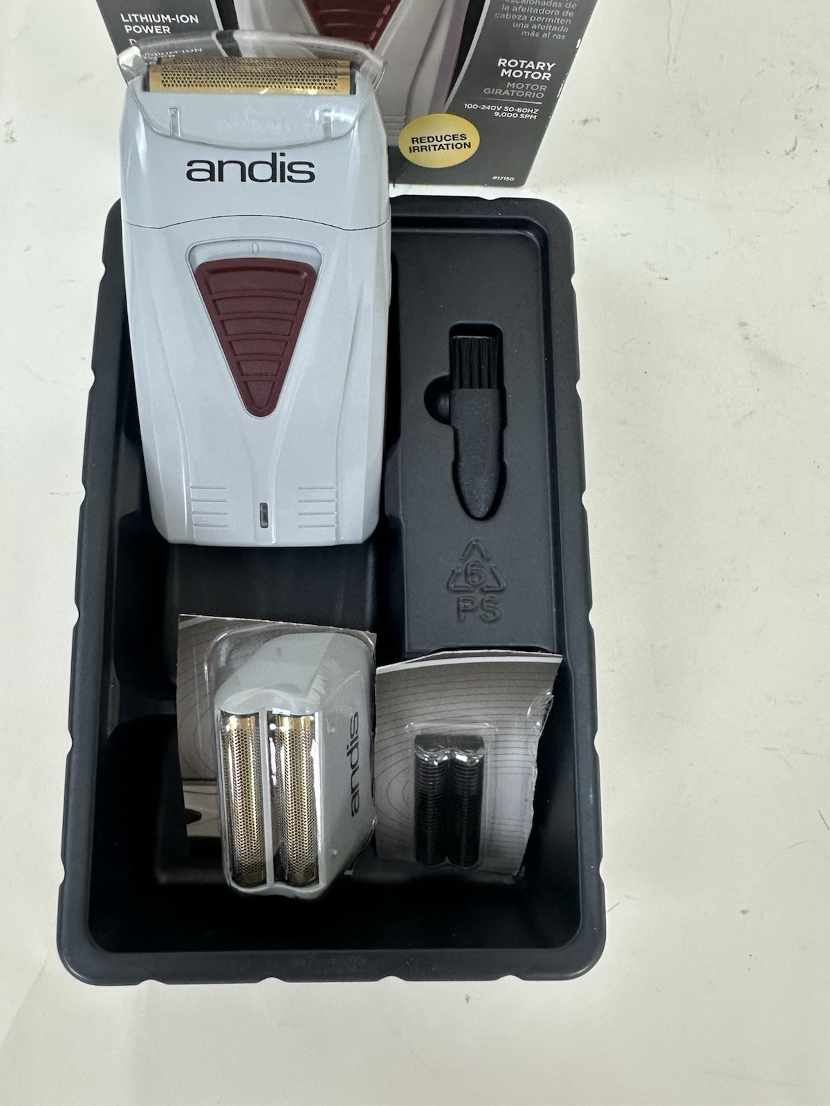 Andis ProFoil Lithium Titanium Foil Shaver Gray 17150 No Charger