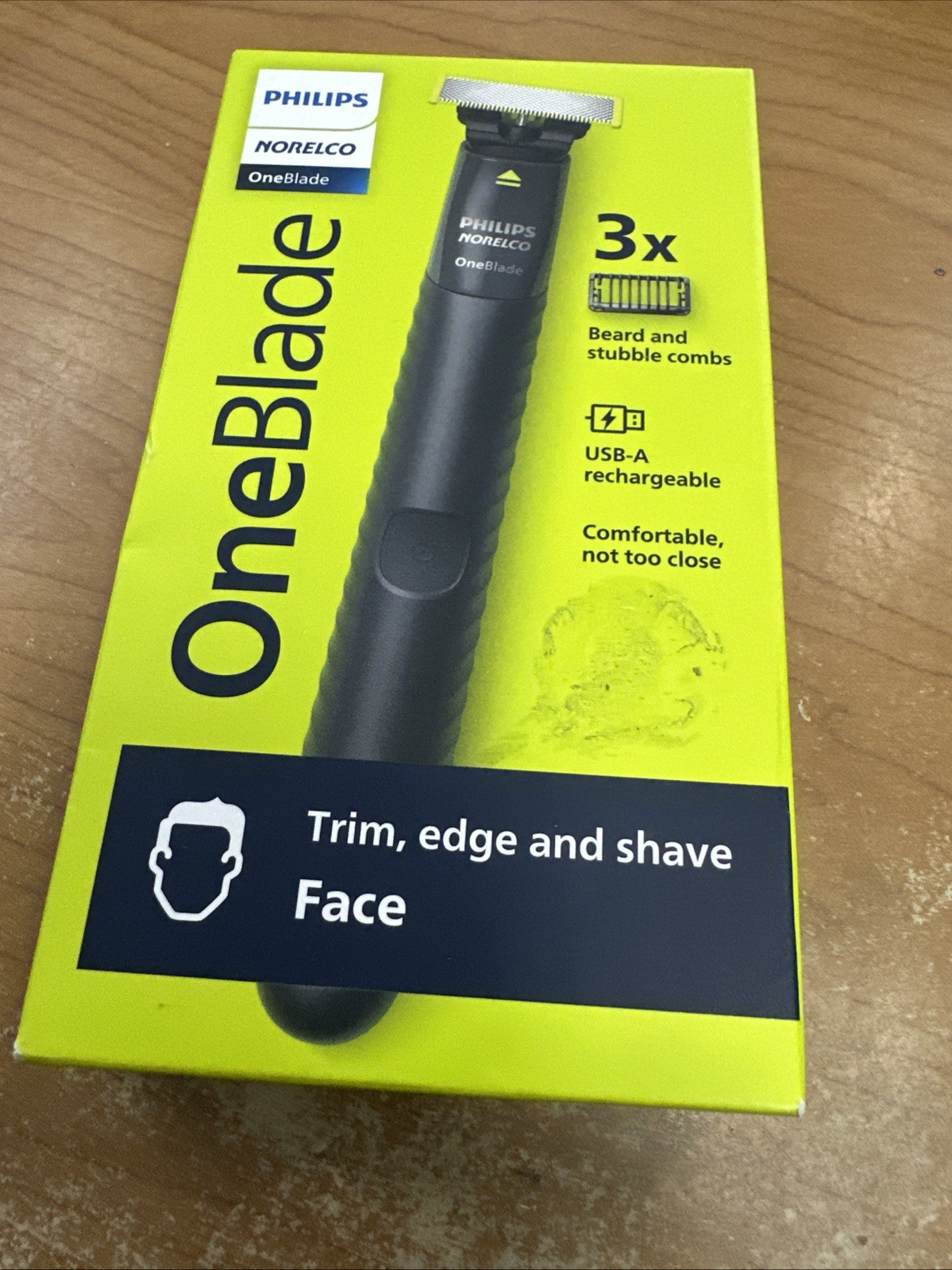 New Philips Norelco OneBlade 3X Trimmer, Edger, and Shaver FACE QP1424/70