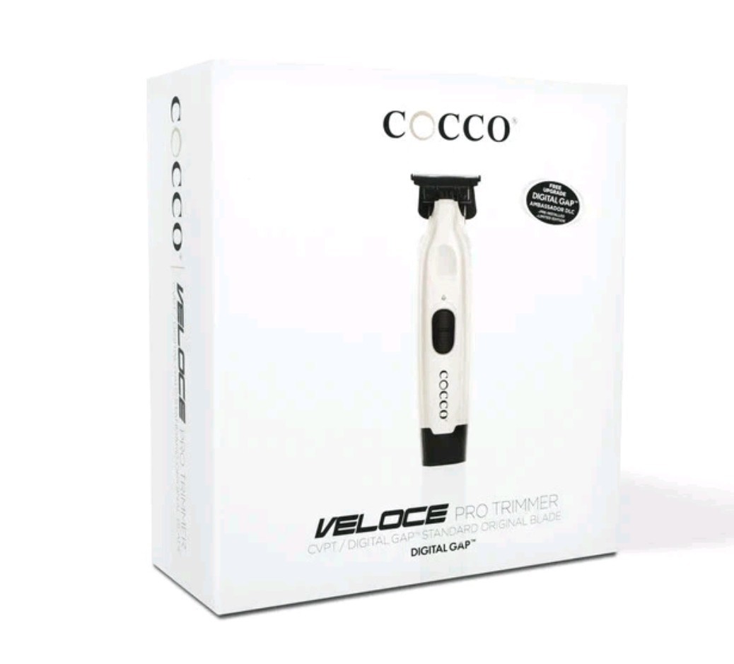 Cocco Veloce Pro White Digital Gap Cordless Trimmer with Stand -NEW