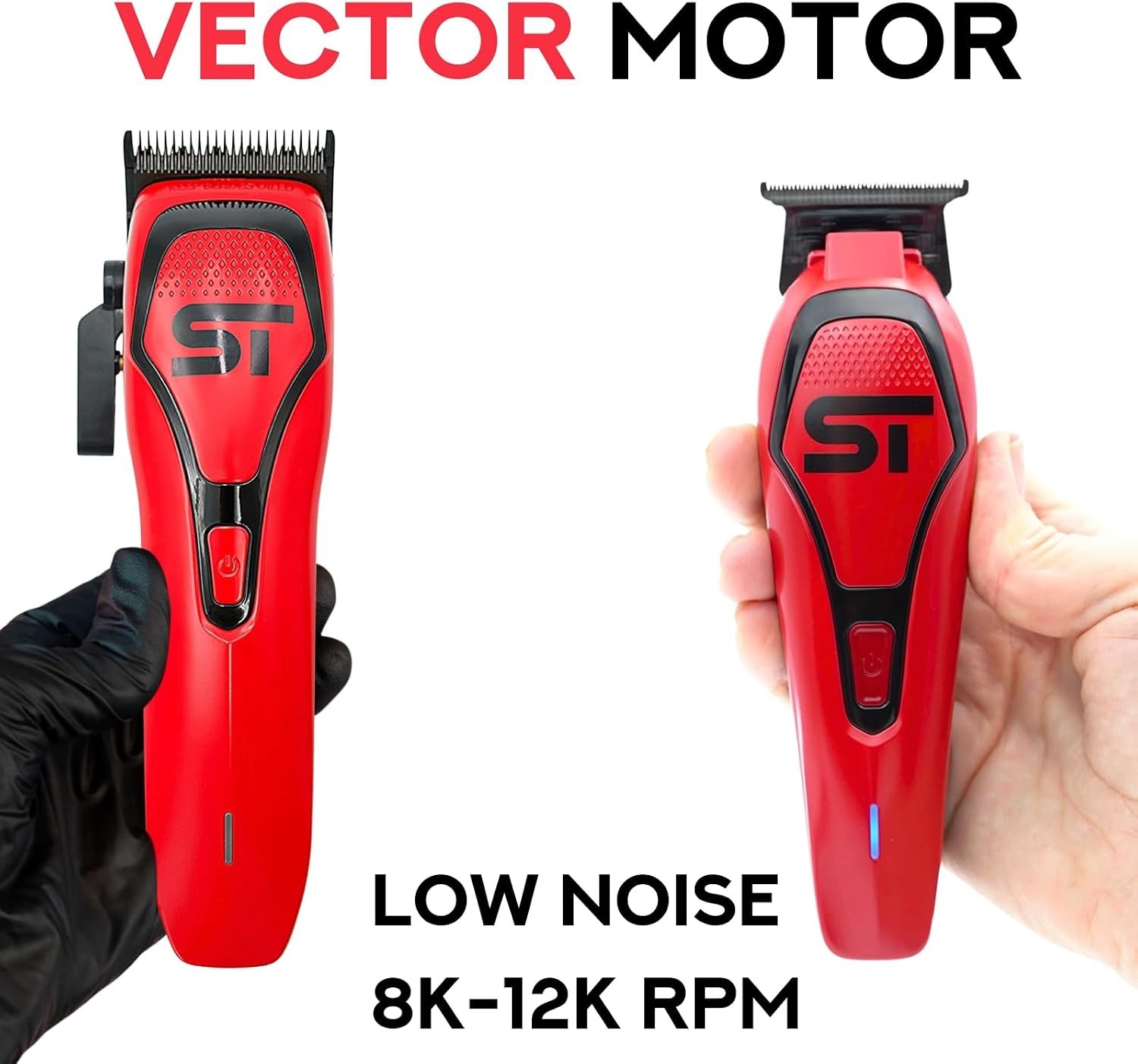 Supreme Trimmer Darkstar 72 Clipper & Trimmer Set w Magnetic Vector Motor | Red