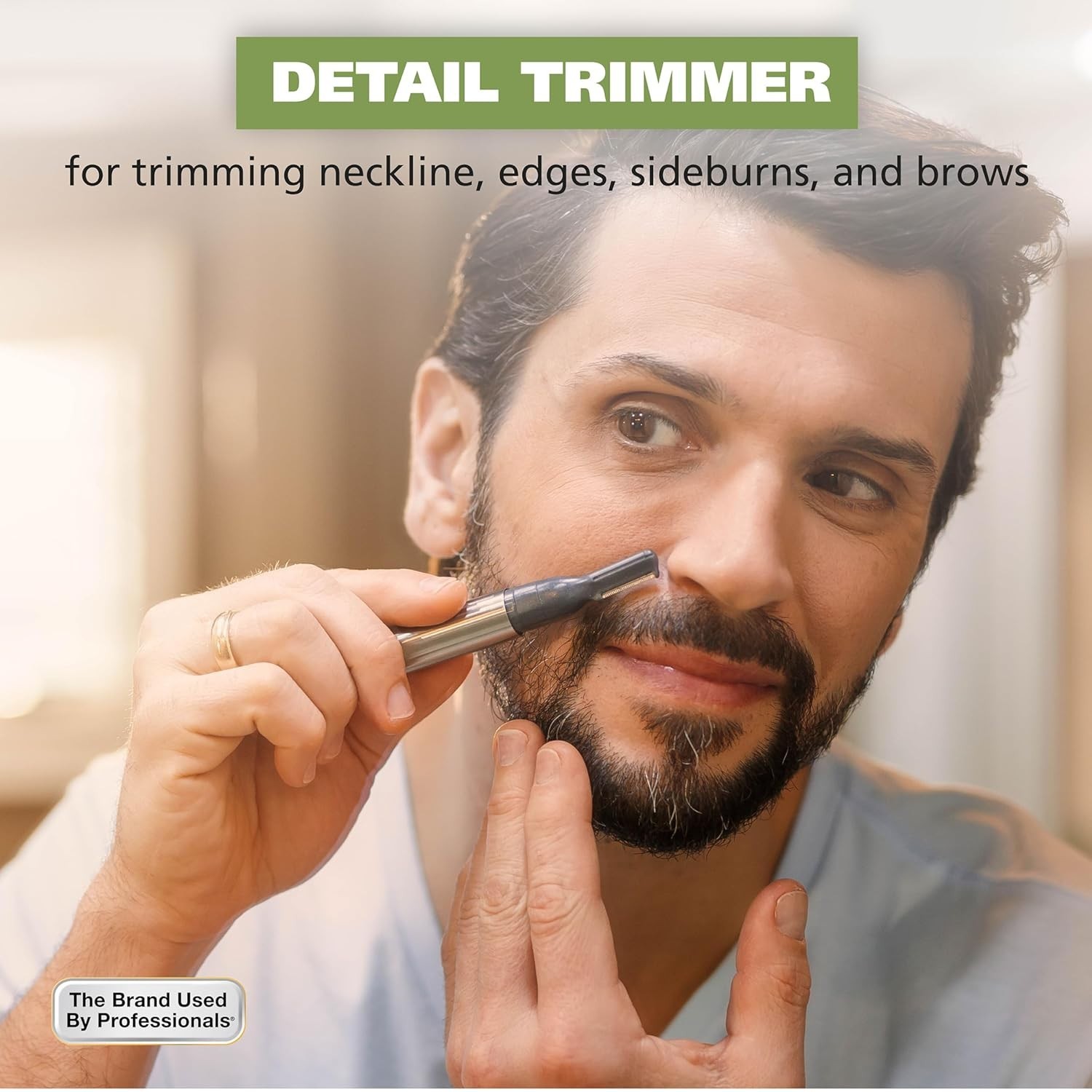 Micro Groomsman Battery Personal Trimmer for Hygienic Grooming with Rinseable