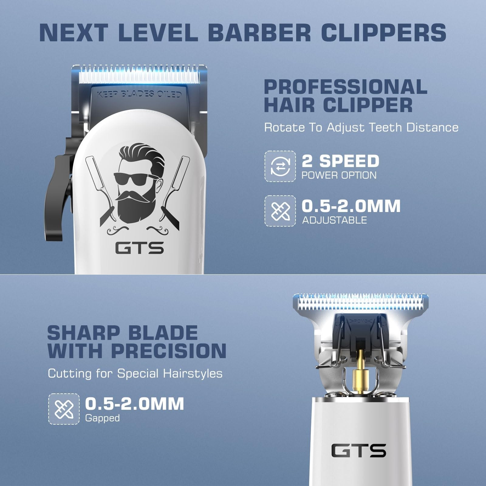 Professional Hair Clippers and Trimmers Set for Men – Electric Hair Cutting Kit,