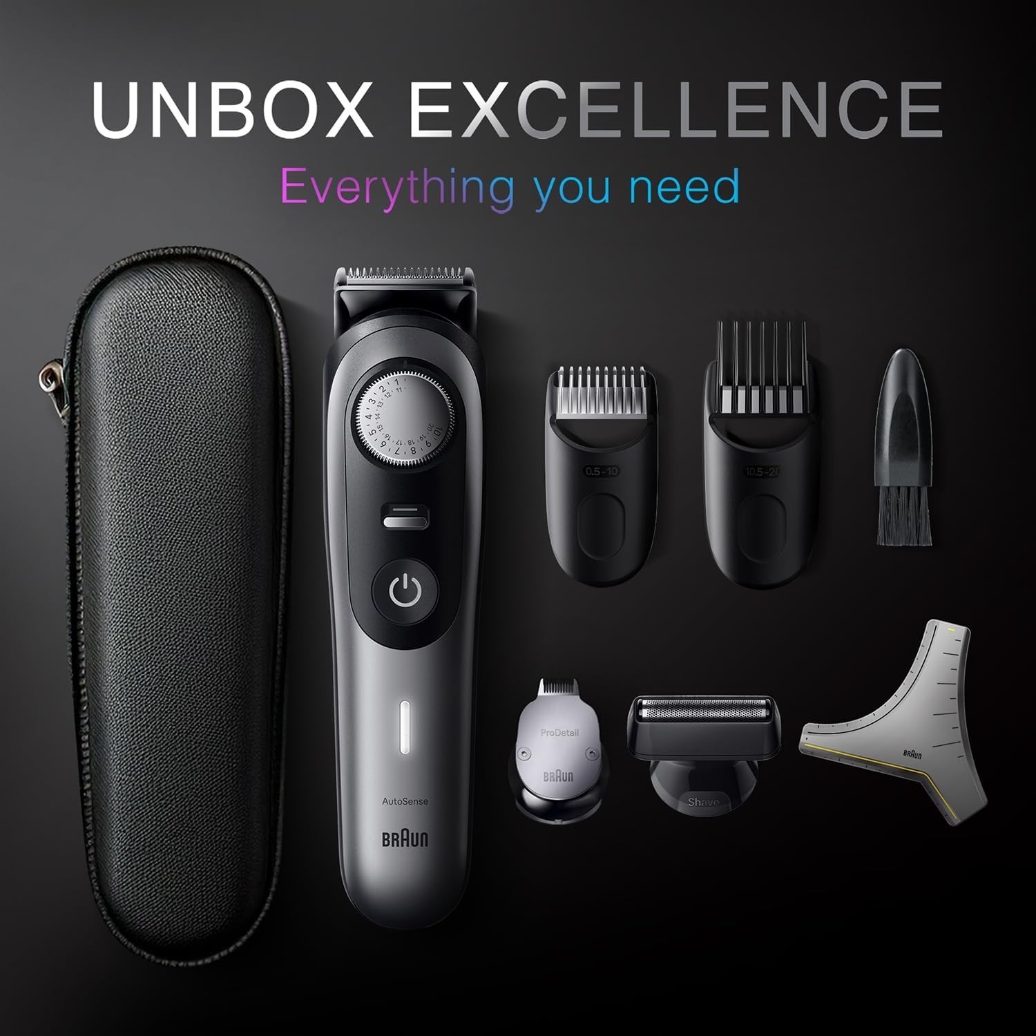 Braun BT9520 All-in-One Trimmer for Men 8-in-1 180Min Runtime Waterproof