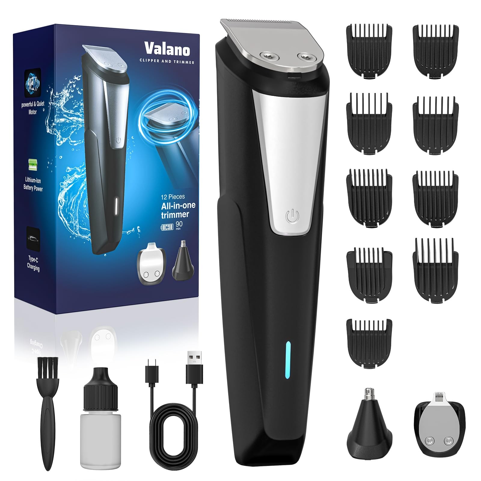 Beard Trimmer Hair Clippers for Men All-in-One Self-Sharpening Electric Men’s…