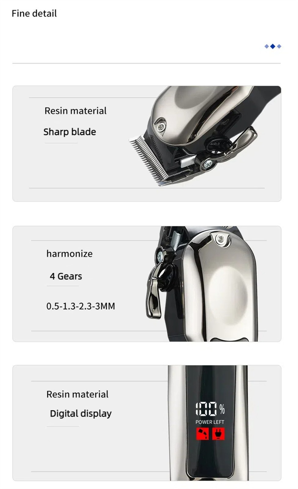 Professional Hair Clippers Trimmer Mens Barber Hair Cutting kit Machine Cordless