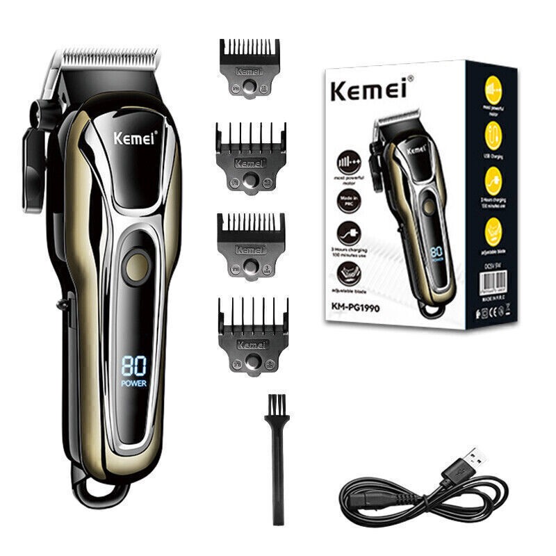 KEMEI Professional Hair Clipper, Trimmer, Beard Shaver Set for Men Rechargeable