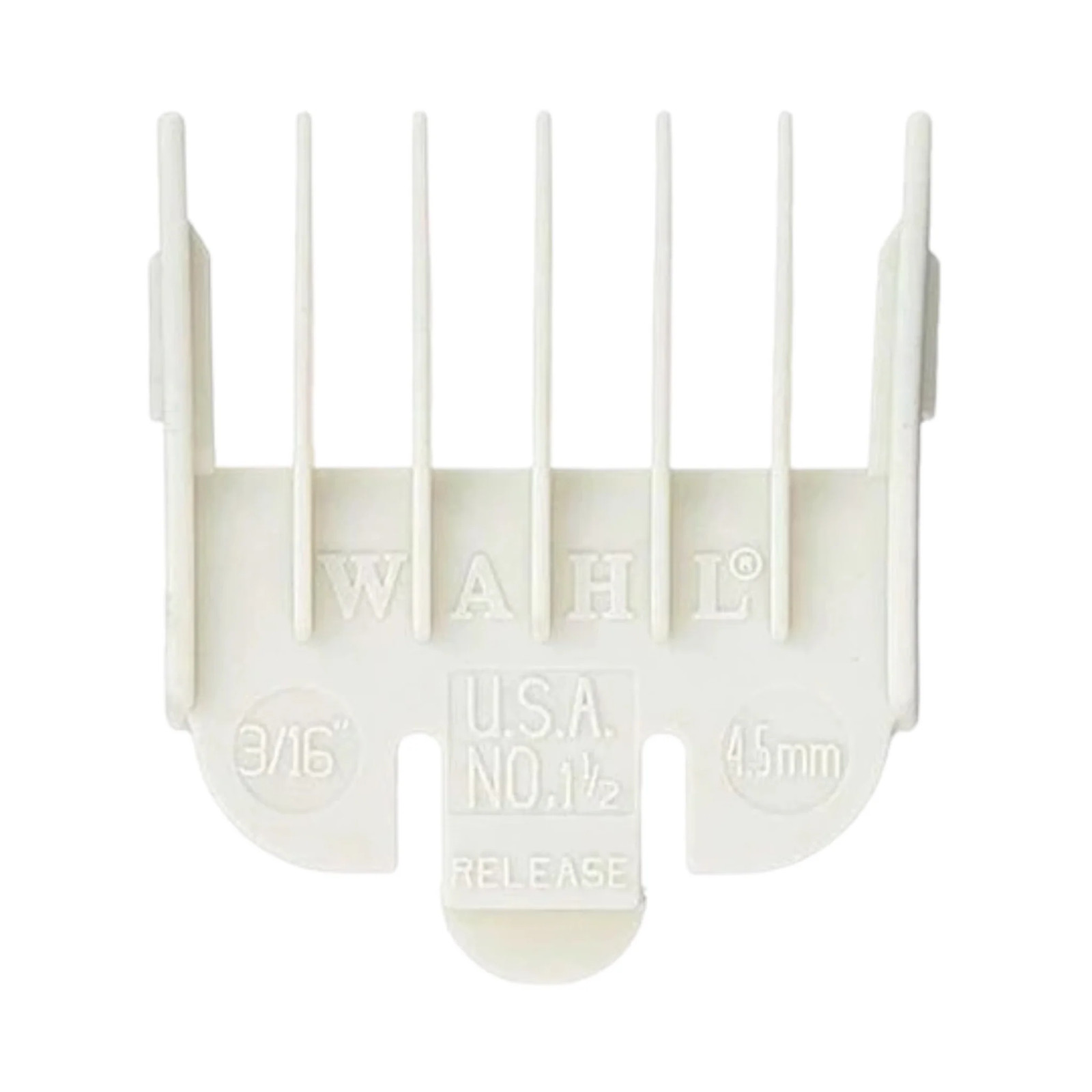 WAHL COLOR-CODED CLIPPER GUIDE ATTACHMENT COMB WHITE #1.5 – 3/16" (4.5M
