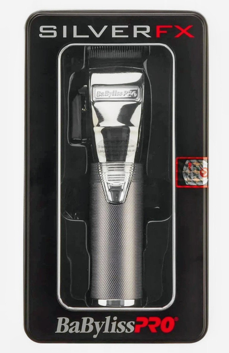 BaBylissPRO SilverFX FX870S Silver Cordless Lithium-Ion Hair Clipper