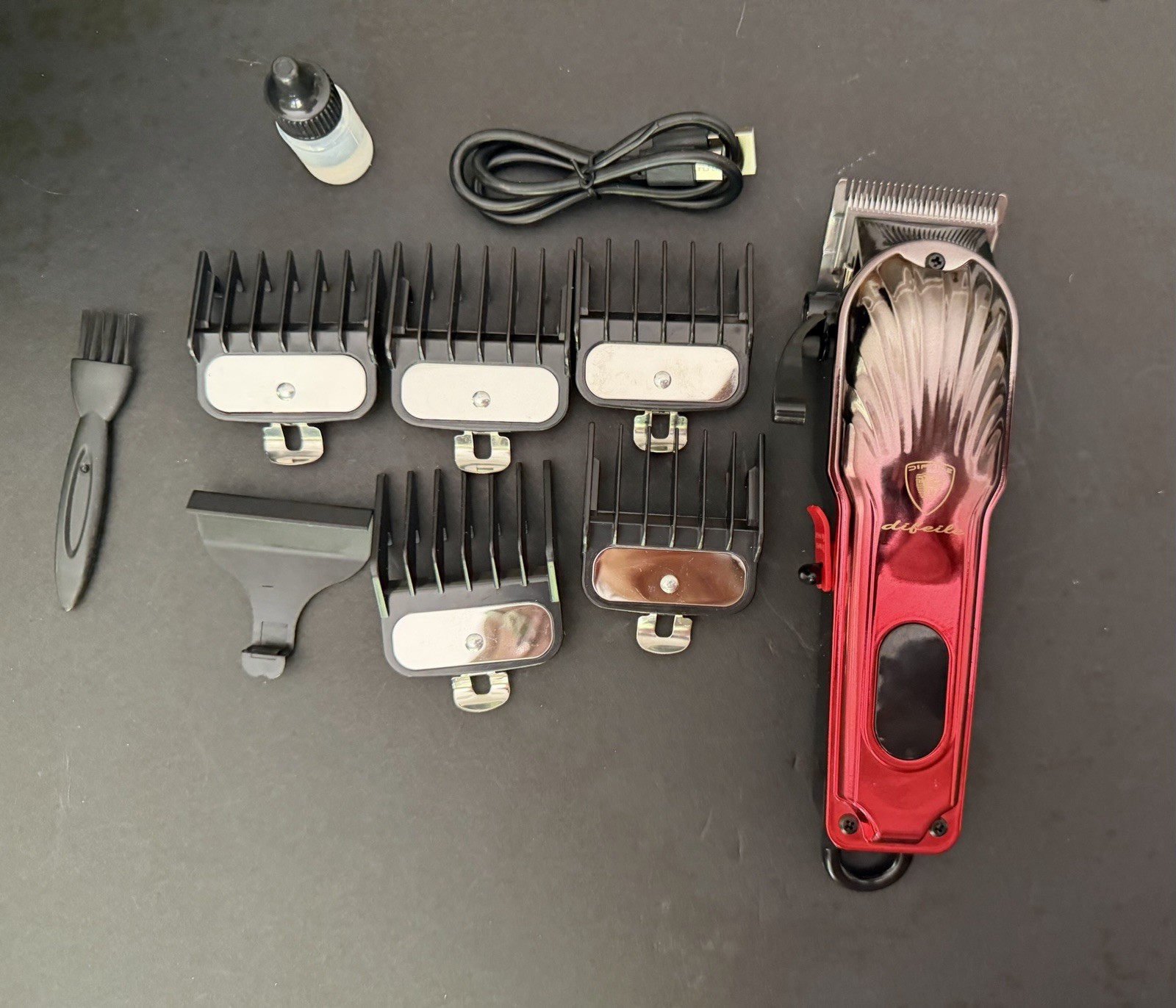Difen Professional Hair Clipper DF-826 – LED Display – Red