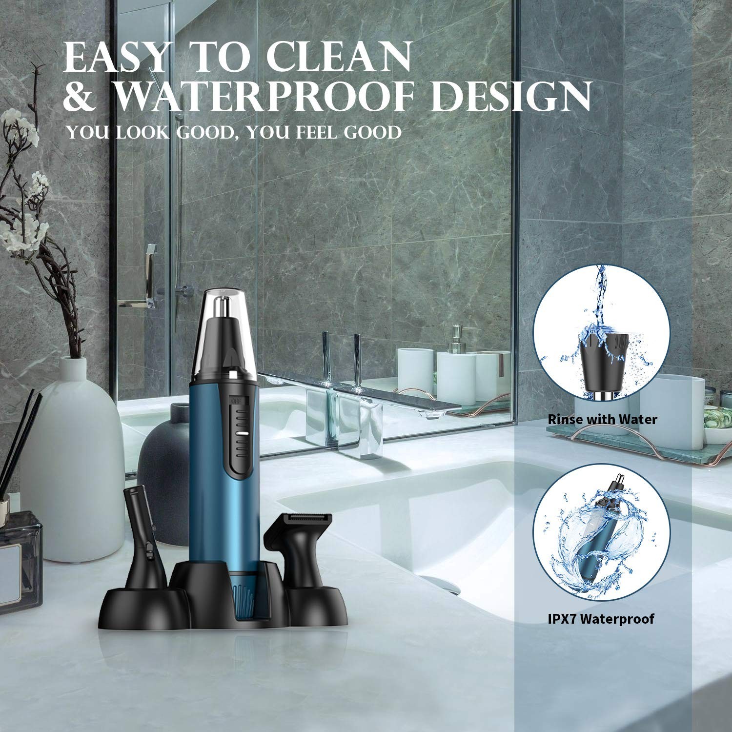 AREYZIN Nose Trimmer for Man,C330,Blue+black