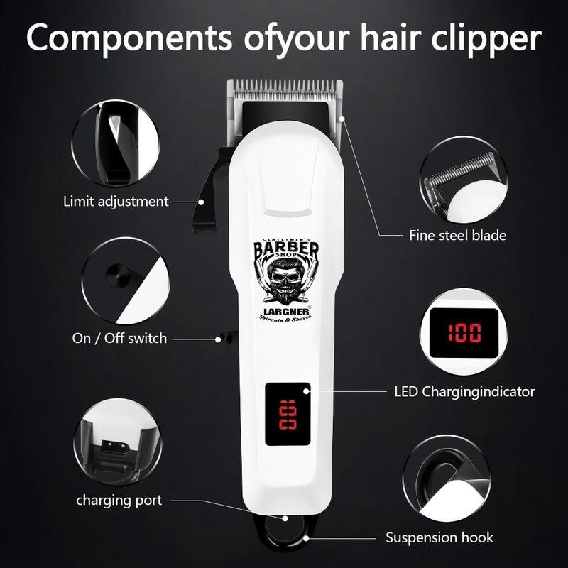 Professional Hair Clipper & Shaver Set, Barber Clipper Set, 1 Set Rechargeable H