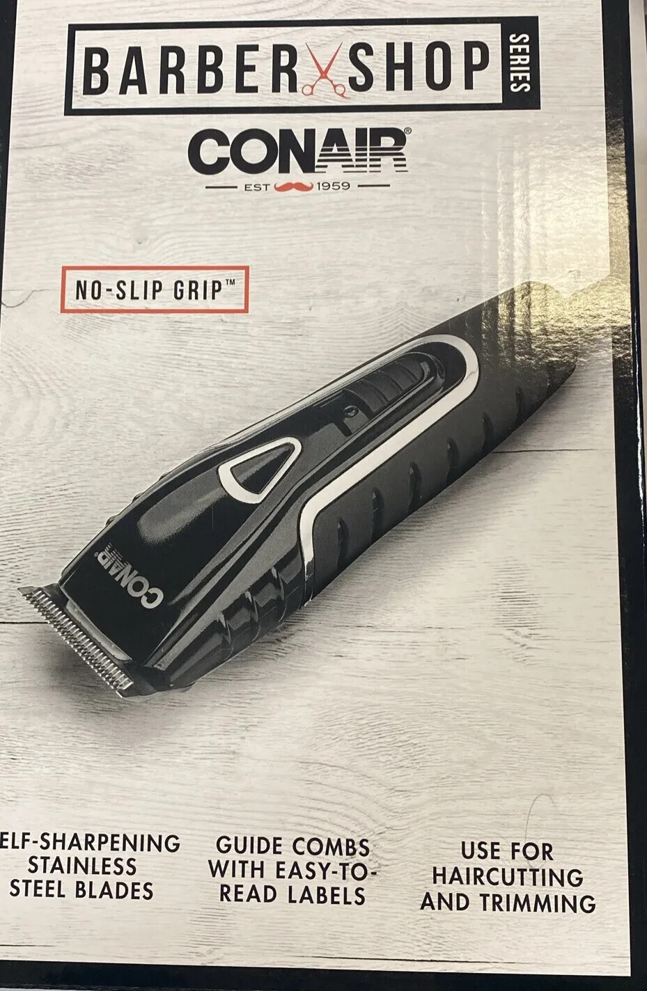 Conair Barber Hair Clippers, Barbershop No-Slip Grip 20-Piece Hair Cutting Kit