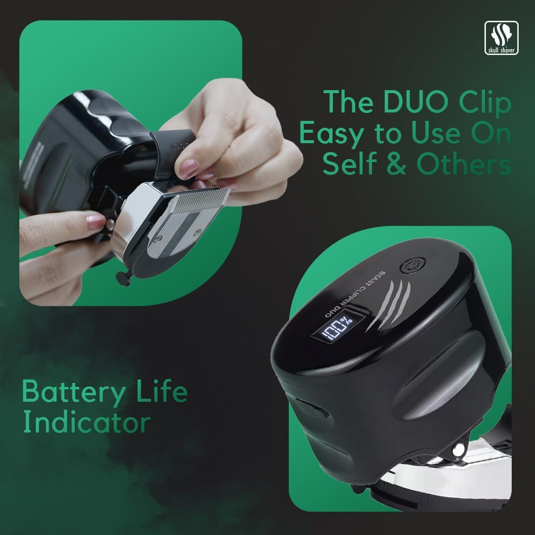 Beast Clipper Duo – Home Haircut & Grooming Kit – Durable Steel Blades – Cordles