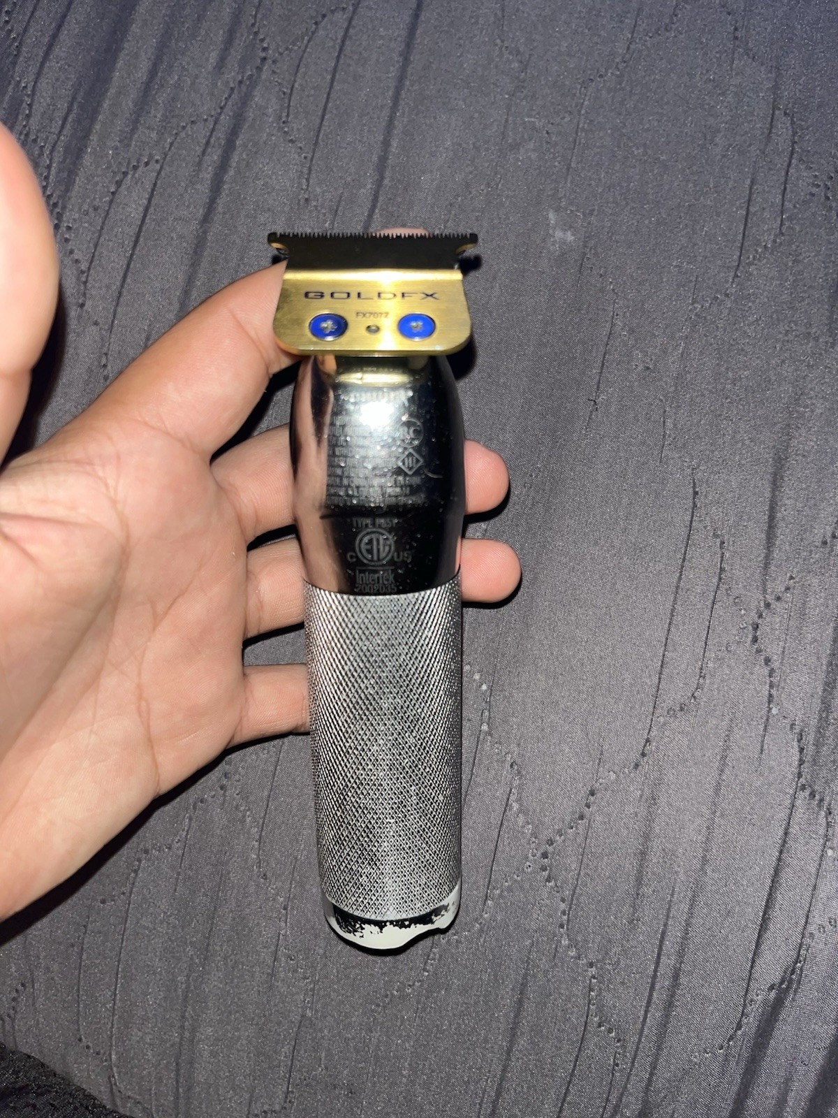BaByliss PRO GOLDFX Cordless T-Blade Trimmer Silver Gold FX707Z Unisex