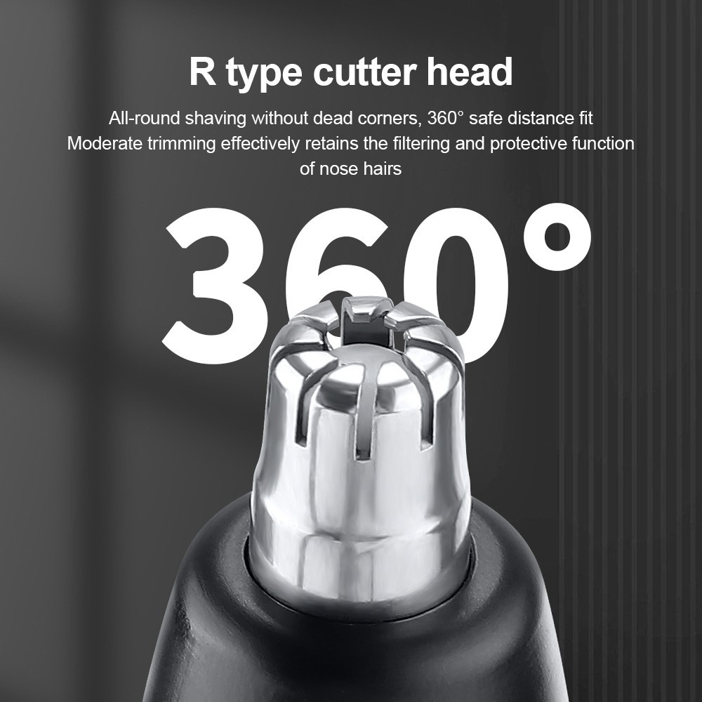 Ear and Nose Hair Trimmer with LED indicator USB Rechargeable Water Resistant