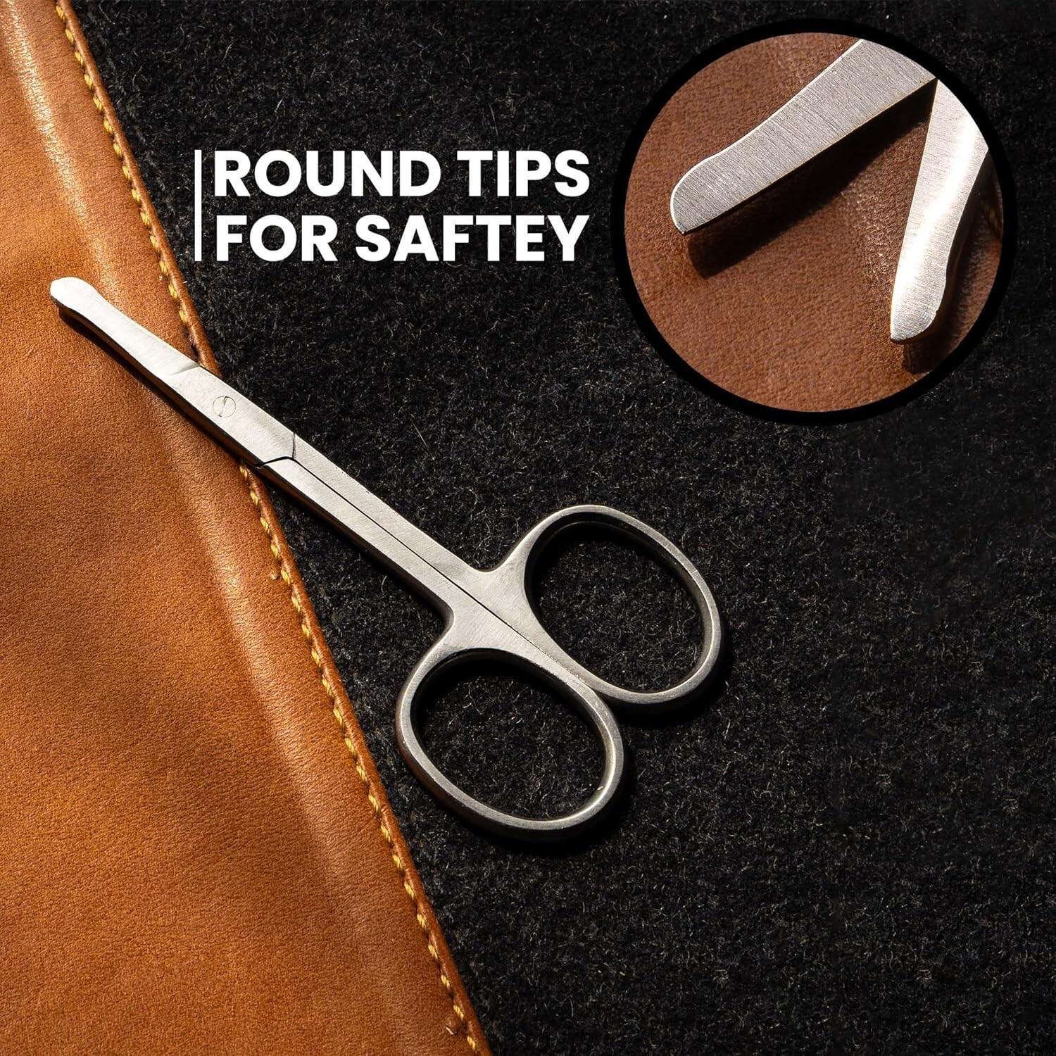 Nasal Safety Personal Grooming Scissor for Nose Hair, Beard, Mustache and