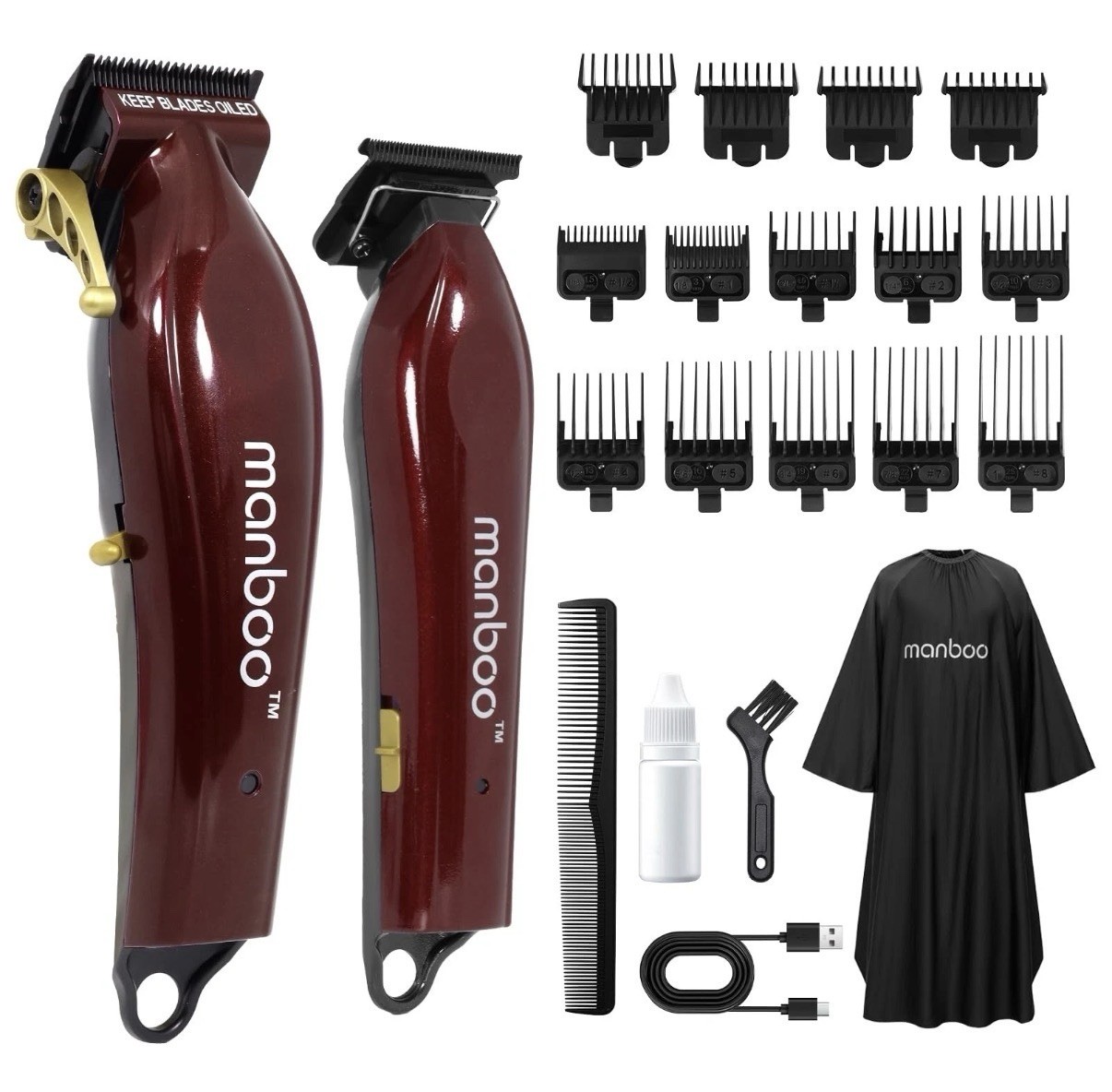 Professional Hair Clippers for Men, Ceramic Blade Cordless Barber Set with 78…