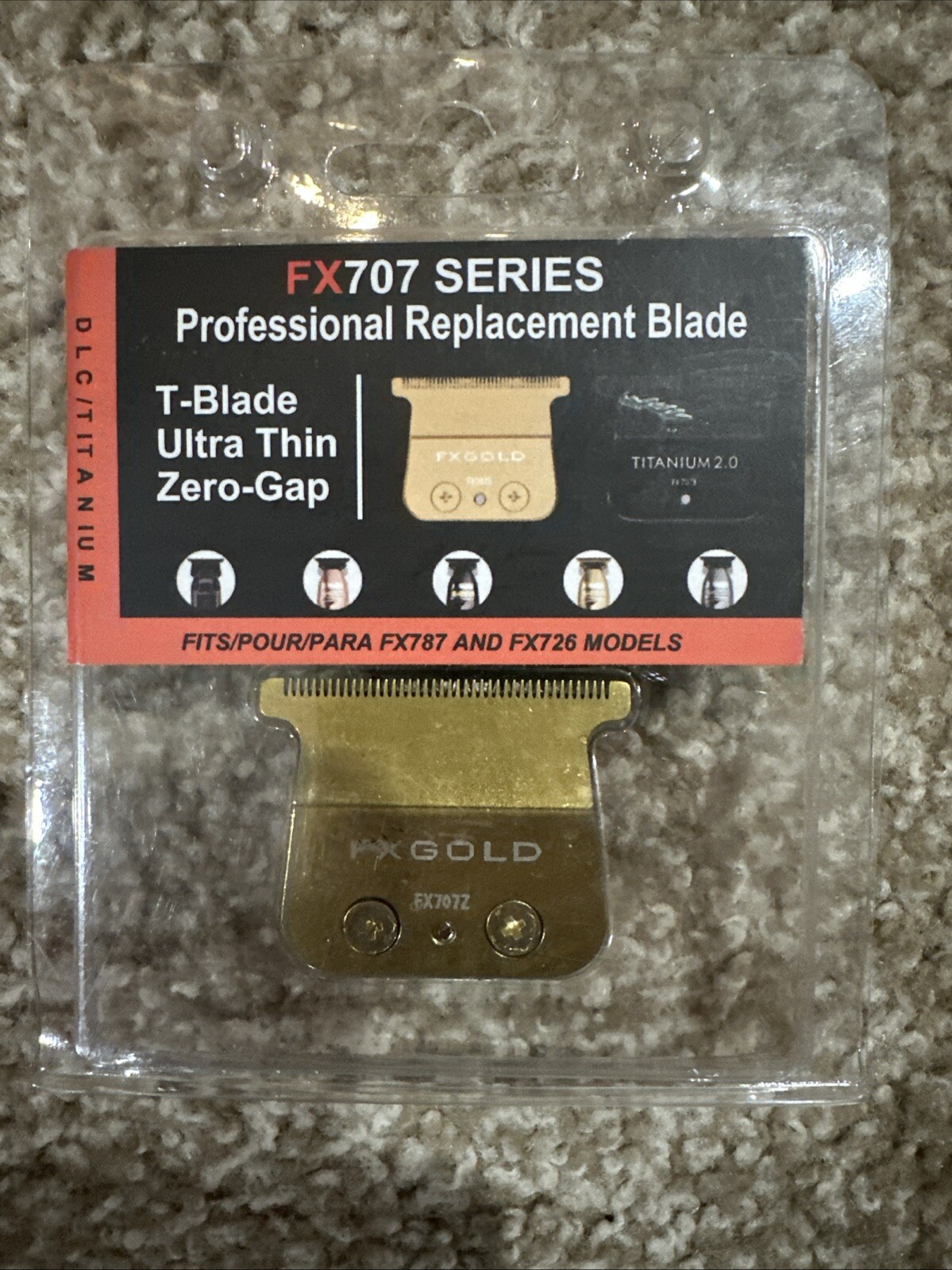 FX707 Series Gold T-Blade Ultra Thin Zero-Gap DLC Titanium 2.0 Fits FX787 FX726
